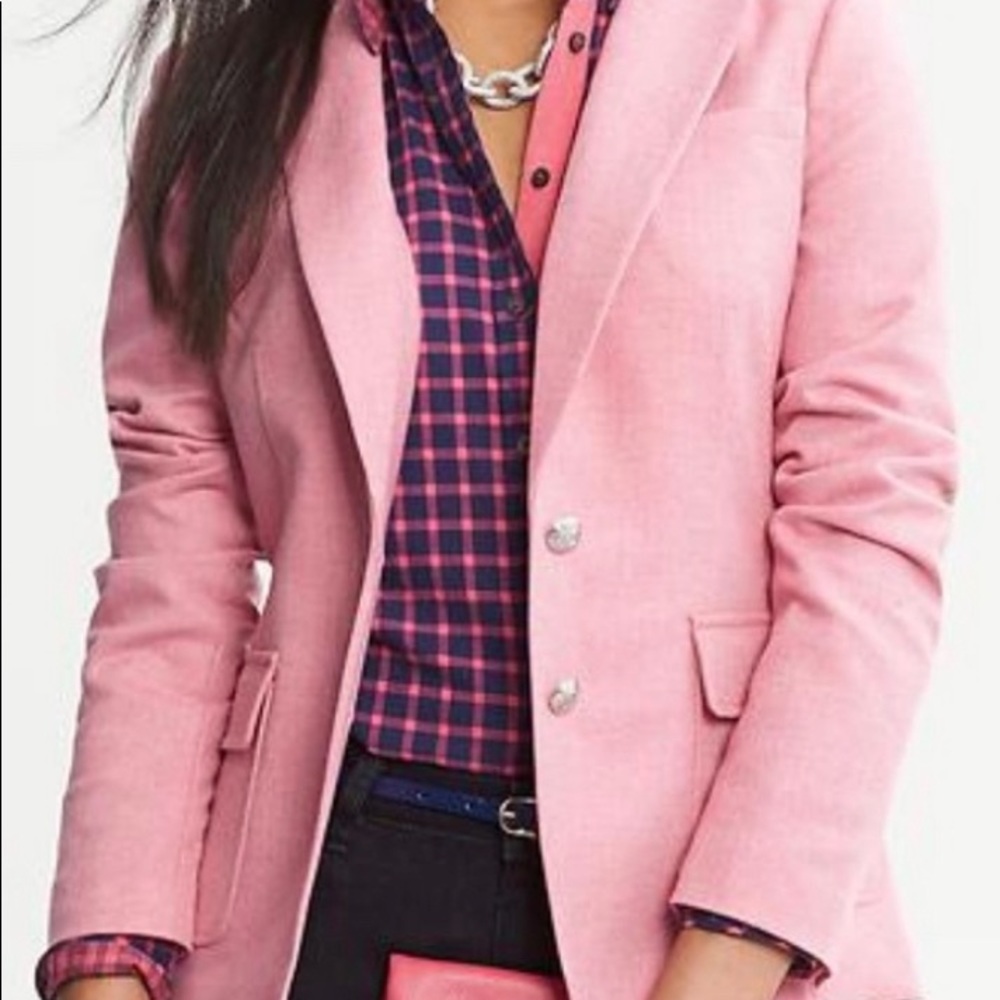 Pink Wool Banana Republic Blazer with Elbow Patch